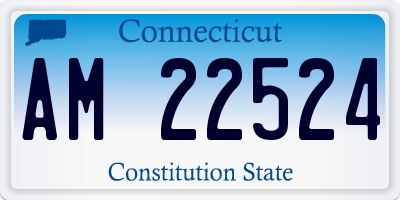 CT license plate AM22524
