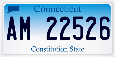CT license plate AM22526