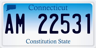 CT license plate AM22531