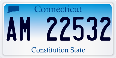 CT license plate AM22532