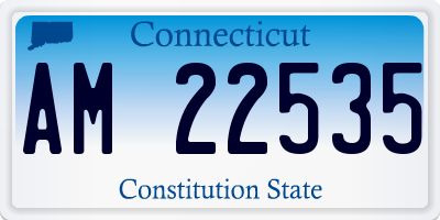CT license plate AM22535