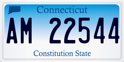 CT license plate AM22544