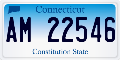 CT license plate AM22546