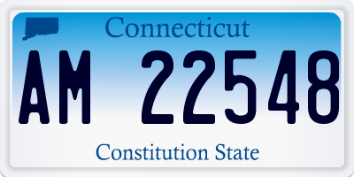 CT license plate AM22548