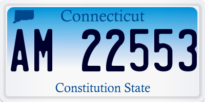 CT license plate AM22553