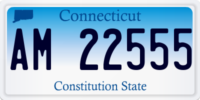 CT license plate AM22555