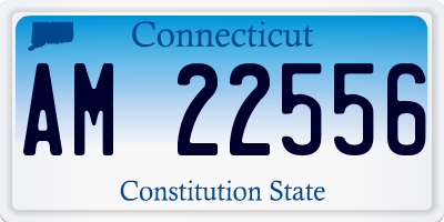 CT license plate AM22556