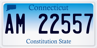 CT license plate AM22557