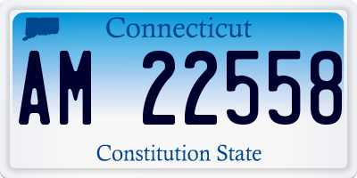 CT license plate AM22558