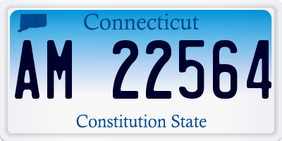 CT license plate AM22564