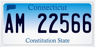 CT license plate AM22566