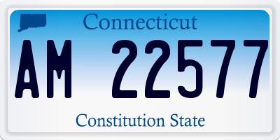 CT license plate AM22577