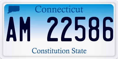 CT license plate AM22586