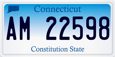 CT license plate AM22598