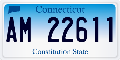 CT license plate AM22611