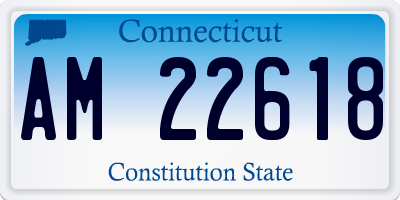 CT license plate AM22618
