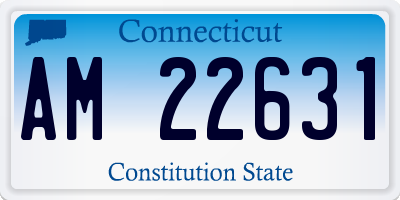 CT license plate AM22631