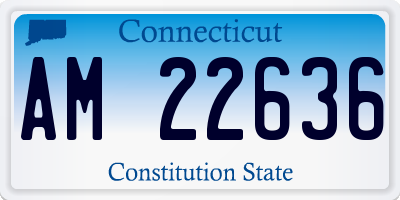 CT license plate AM22636