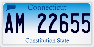 CT license plate AM22655