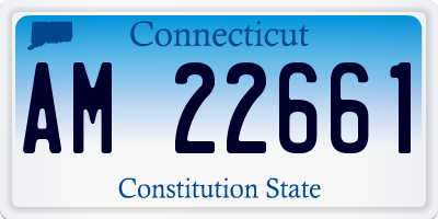 CT license plate AM22661