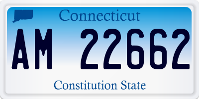 CT license plate AM22662