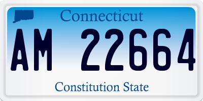 CT license plate AM22664
