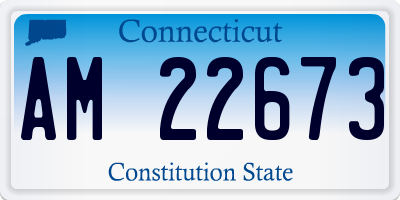 CT license plate AM22673