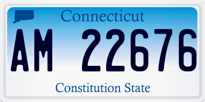 CT license plate AM22676