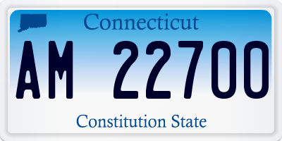 CT license plate AM22700