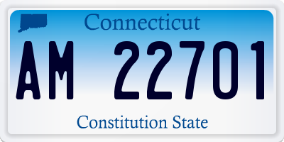 CT license plate AM22701