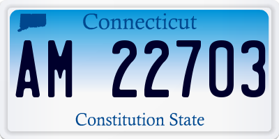 CT license plate AM22703