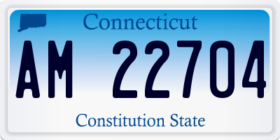 CT license plate AM22704
