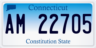 CT license plate AM22705