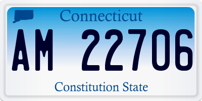CT license plate AM22706