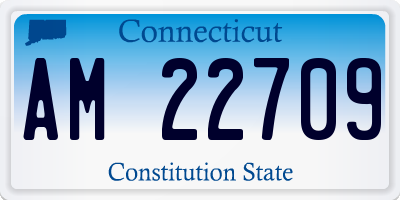 CT license plate AM22709
