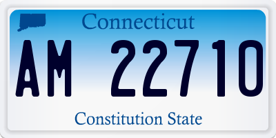 CT license plate AM22710
