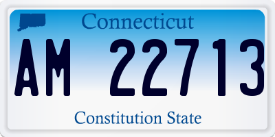 CT license plate AM22713