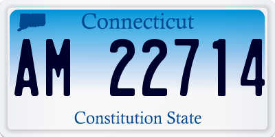 CT license plate AM22714