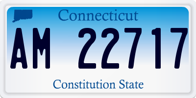 CT license plate AM22717