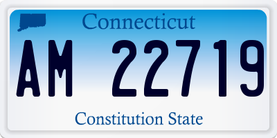 CT license plate AM22719
