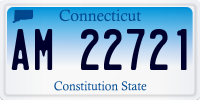 CT license plate AM22721