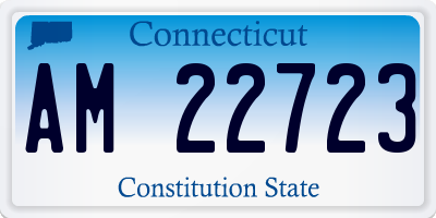 CT license plate AM22723