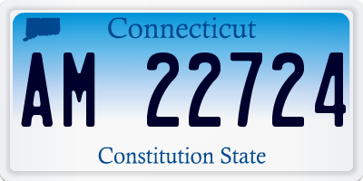 CT license plate AM22724
