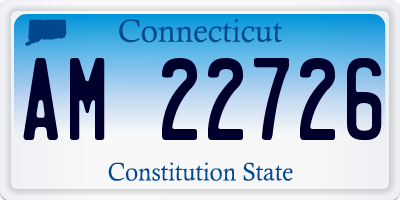 CT license plate AM22726