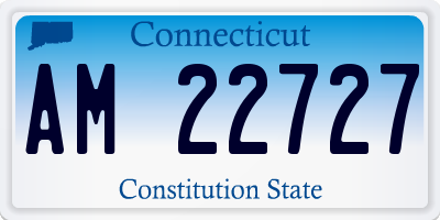 CT license plate AM22727