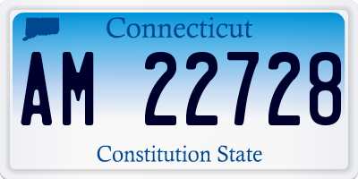 CT license plate AM22728
