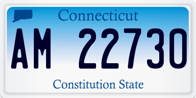 CT license plate AM22730