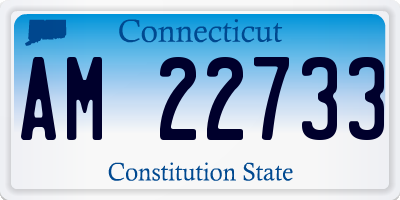 CT license plate AM22733