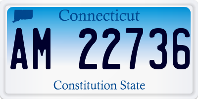 CT license plate AM22736