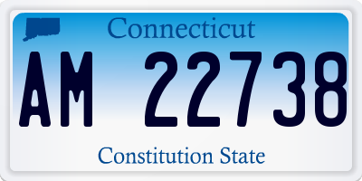 CT license plate AM22738
